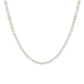 Round Cut Moissanite Diamond Tennis Necklace
