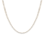 Round Cut Moissanite Diamond Tennis Necklace
