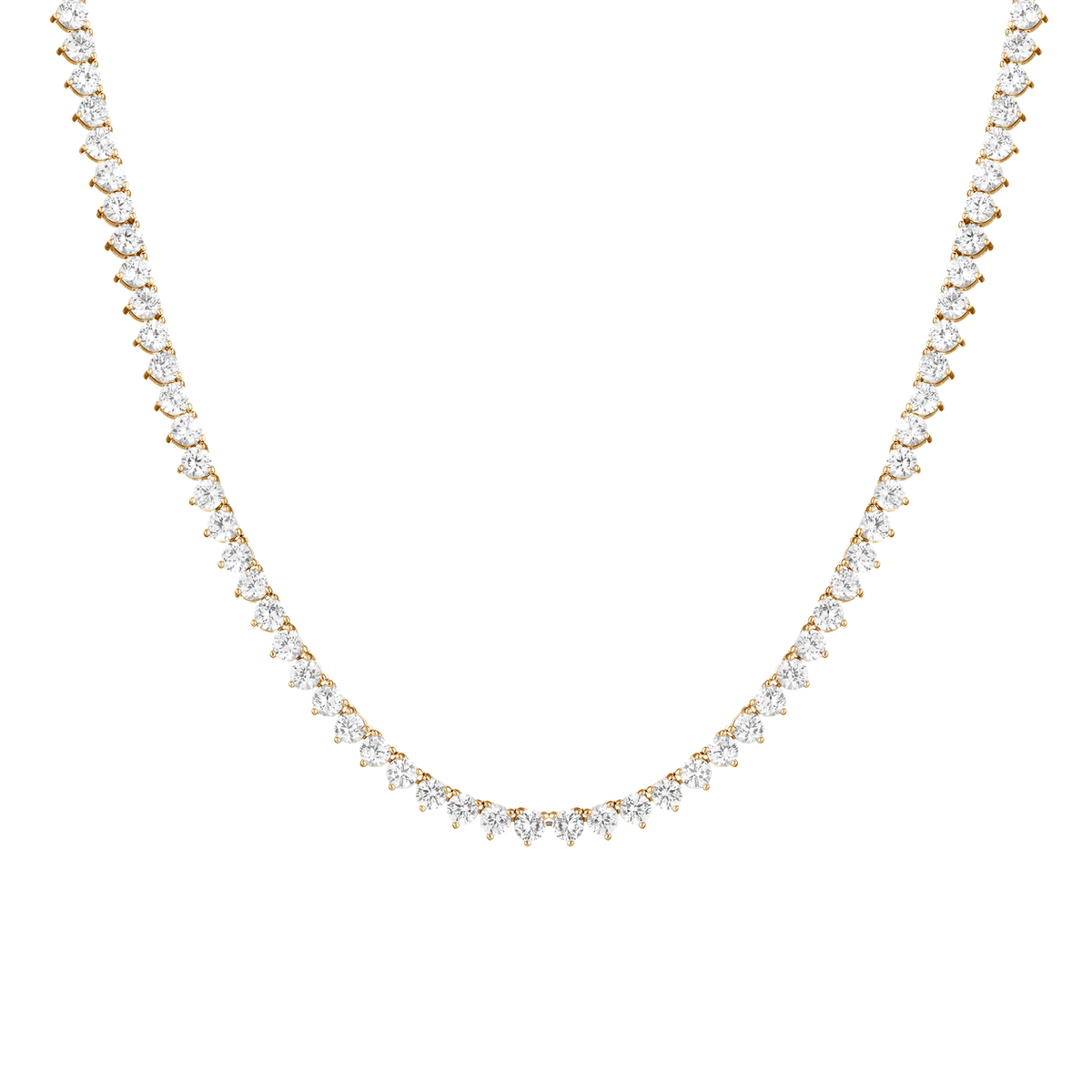 Round Cut Moissanite Diamond Tennis Necklace