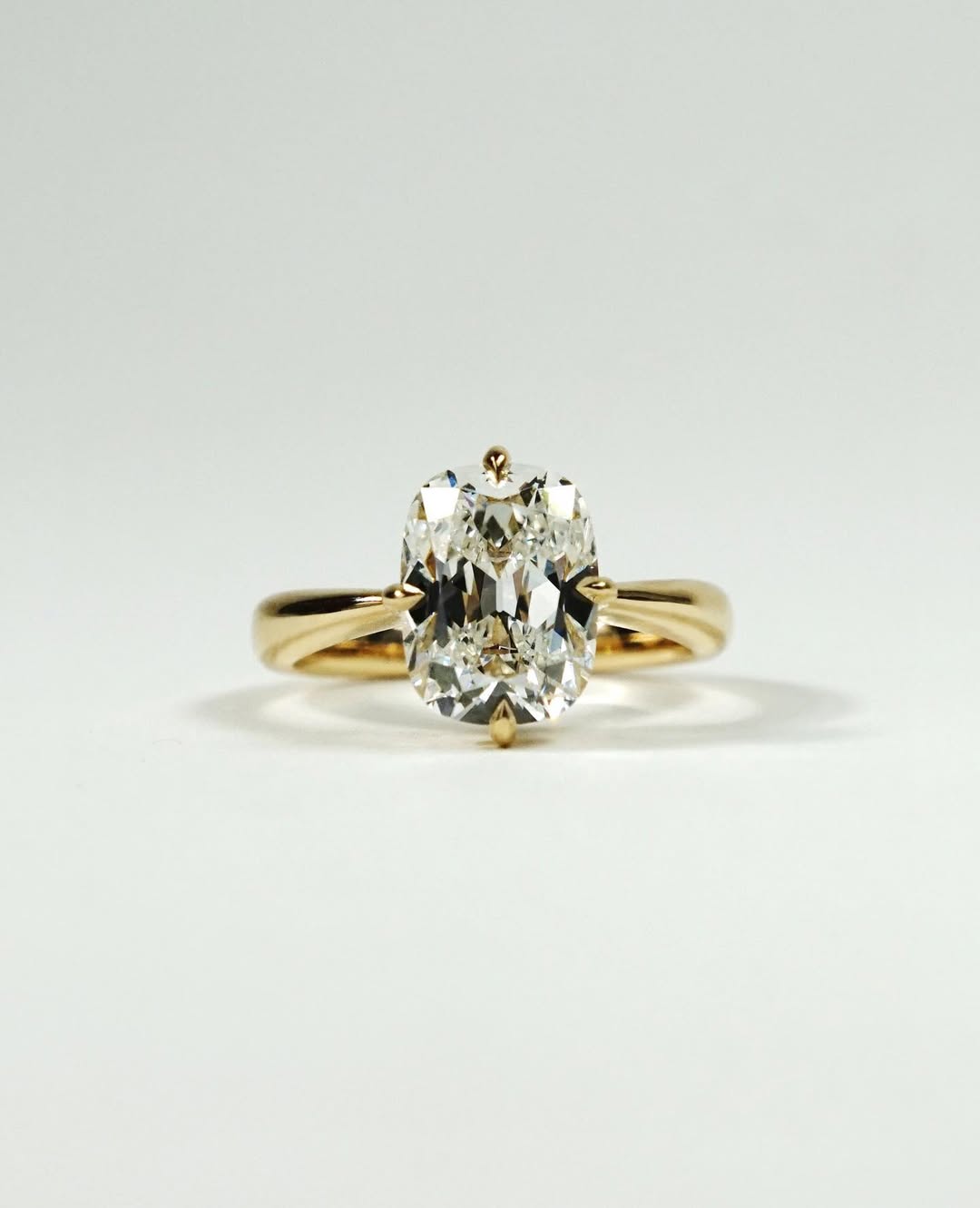1.0 -3.0 CT Elongated Cushion ⁠Cut Lab Grown Diamond Solitaire Engagement Ring