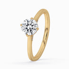 Hidden Halo Engagement Ring With Round Cut Diamond