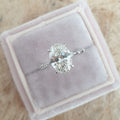 2.0 CT Oval Moissanite Dainty Style Engagement Ring