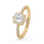 Antique Diamond Cluster Ring - Halo-Set Elegance