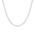 Heart Cut Moissanite Diamond Tennis Necklace