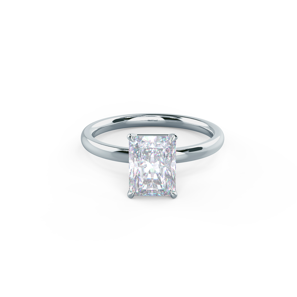 3.0 CT Radiant Cut Moissanite Solitaire Engagement Ring