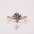 2.0 CT Round Moissanite Solitaire Engagement Ring With Hidden Halo Setting