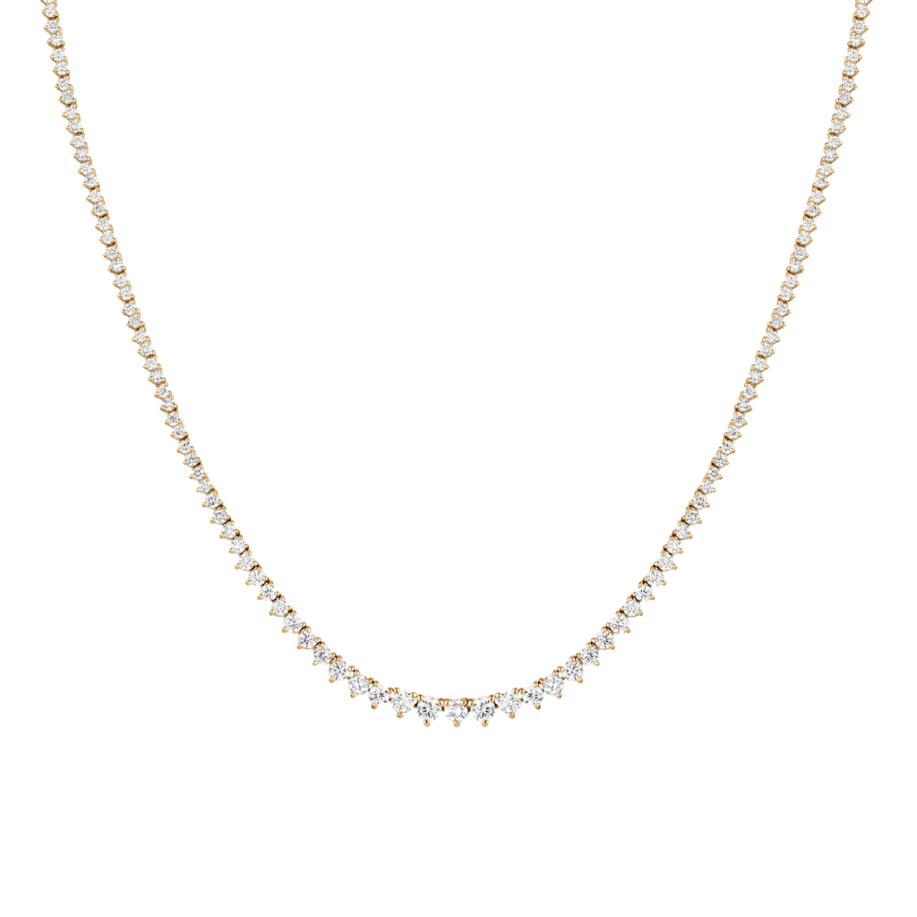 Round Moissanite Diamond Tennis Necklace