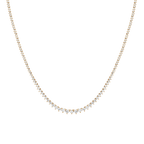 Round Moissanite Diamond Tennis Necklace