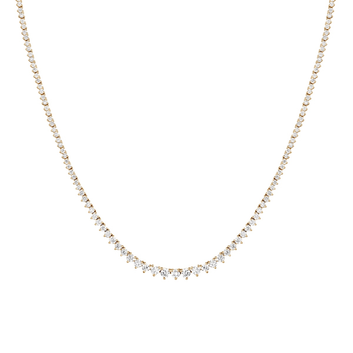 Round Moissanite Diamond Tennis Necklace
