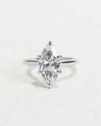 2.0 -4.0 CT Marquise ⁠Cut Lab Grown Diamond Solitaire Engagement Ring
