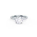 1.50 CT Round Cut Moissanite Pave Setting Engagement Ring