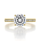 2.0CT Round Cut Moissanite Vintage Style Engagement Ring