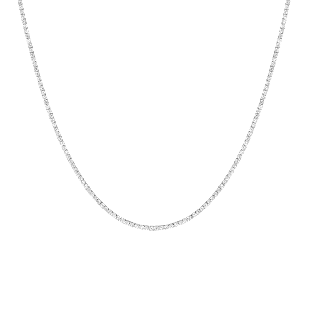 Round Cut Moissanite Diamond Tennis Necklace