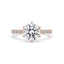 Round Cut Diamond Engagement Ring In Rose Gold