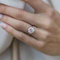 3.0 CT Round Cut Moissanite Solitaire Engagement Ring