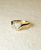 1.0-3.0 CT Pear ⁠Cut Lab Grown Diamond Unique  Engagement Ring