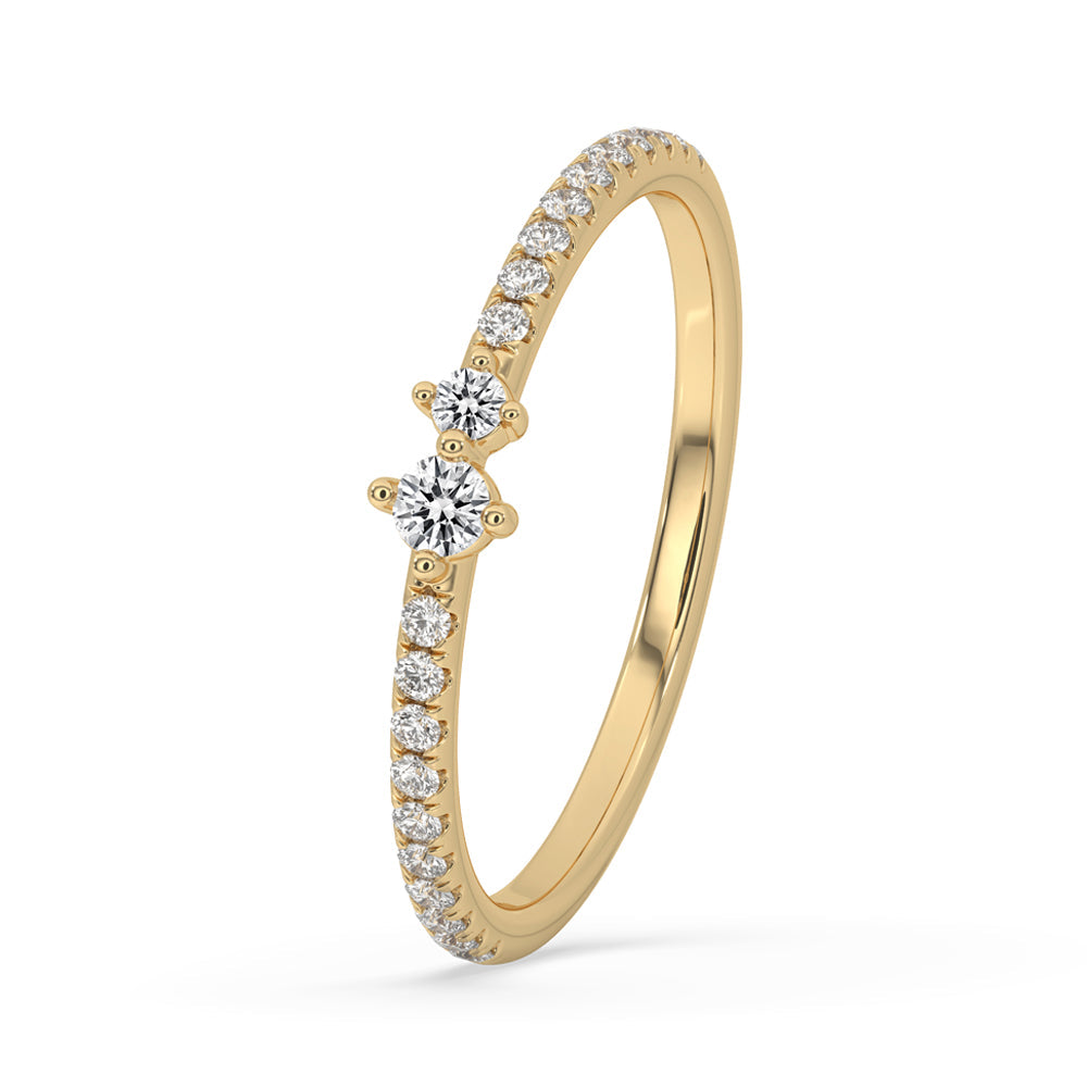 Round Diamond Wedding Band - Lab Grown