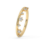 Antique Diamond Wedding Band - Round Diamonds