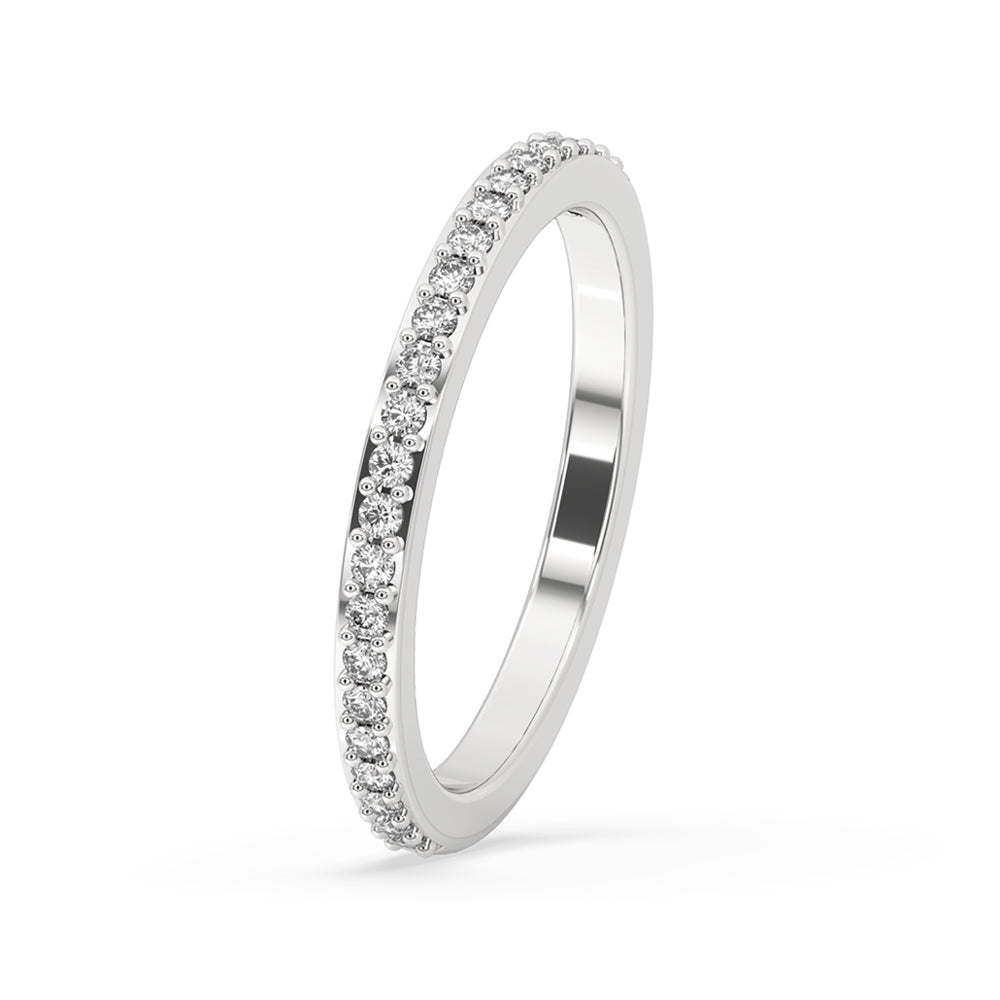 Half Eternity Wedding Band - White Gold
