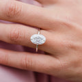 4.0 CT Oval Cut Moissanite Solitaire Engagement Ring
