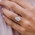 3.20 CT Pear Cut Moissanite Solitaire Engagement Ring