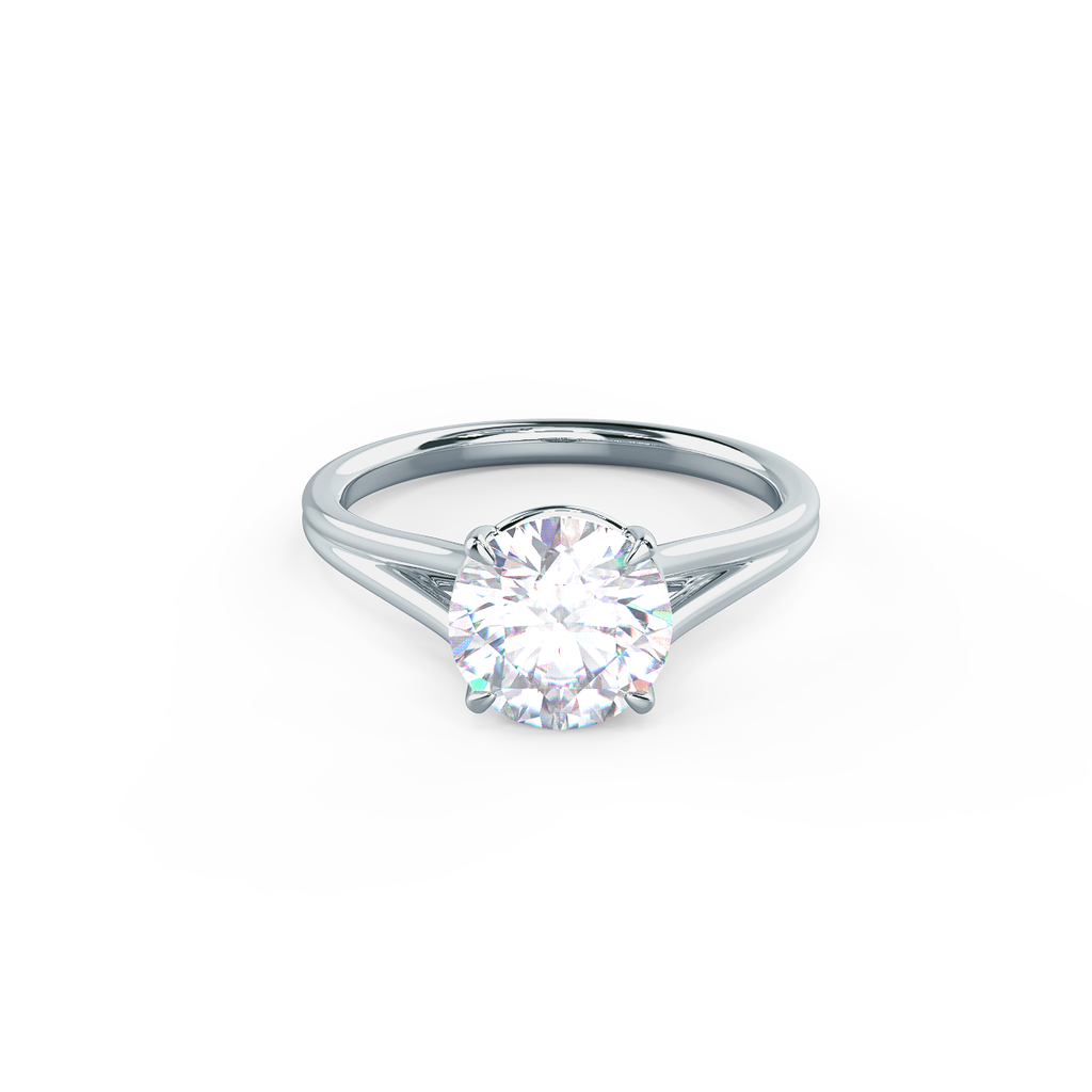 1.50 CT Round Moissanite Solitaire Style Engagement Ring
