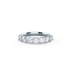 0.35 TCW Round Brilliant Cut 7 Stone Eternity Wedding Band