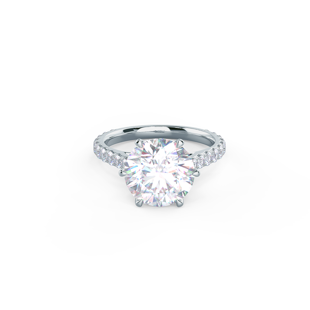 2.25 CT Round Moissanite Solitaire Setting Engagement Ring