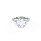 2.25 CT Round Moissanite Solitaire Setting Engagement Ring
