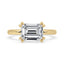 Yellow Gold Emerald Cut Diamond Engagement Ring