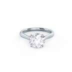 2.0 CT Round Cut Moissanite Solitaire Engagement Ring