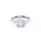 2.25 CT Cushion Moissanite Solitaire Engagement Ring