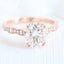 2.0 CT Oval Cut Moissanite Vintage Style Engagement Ring
