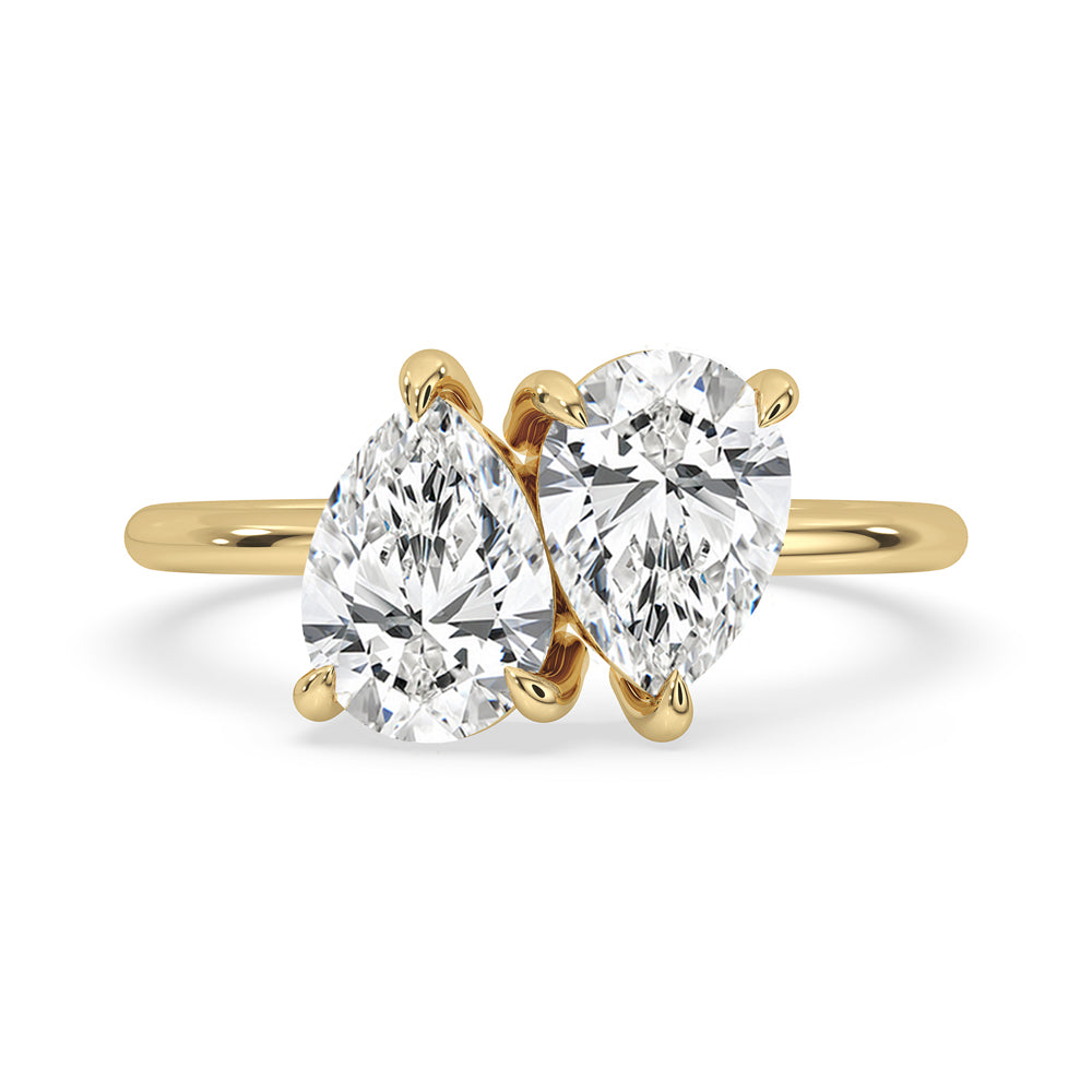 Toi et Moi Ring with Pear Diamond Main image