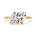 Toi et Moi Ring with Pear Diamond