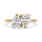 Toi et Moi Ring with Pear Diamond