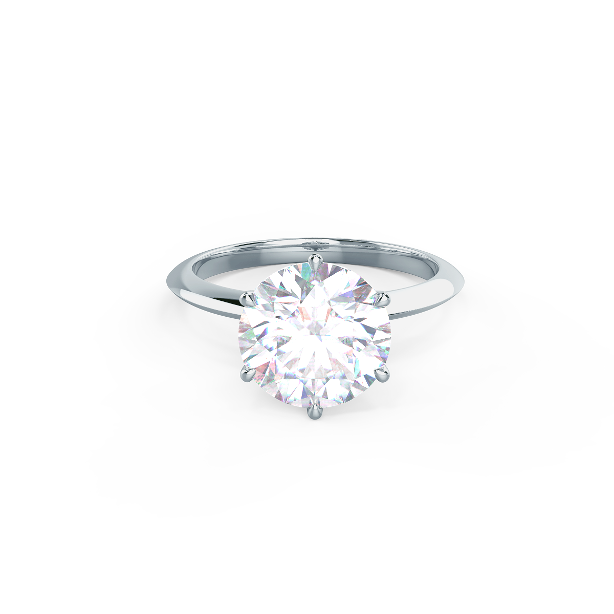 2.50 CT Round Moissanite Solitaire Engagement Ring