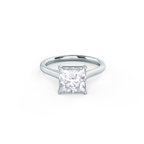 1.0 CT Princess Cut Moissanite Solitaire Style Engagement Ring