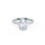 1.75 CT Oval Cut Moissanite Pave Setting Engagement Ring