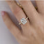 1.20 - 3.20 CT Elongated Cushion Moissanite Hidden Halo & Pave Engagement Ring