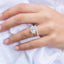 4.0 CT East-West Oval Moissanite Solitaire Engagement Ring
