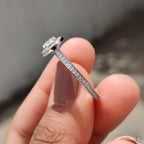 Bezel Halo Engagement Ring with Round Diamond