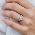2.70 CT Oval Moissanite Solitaire Engagement Ring