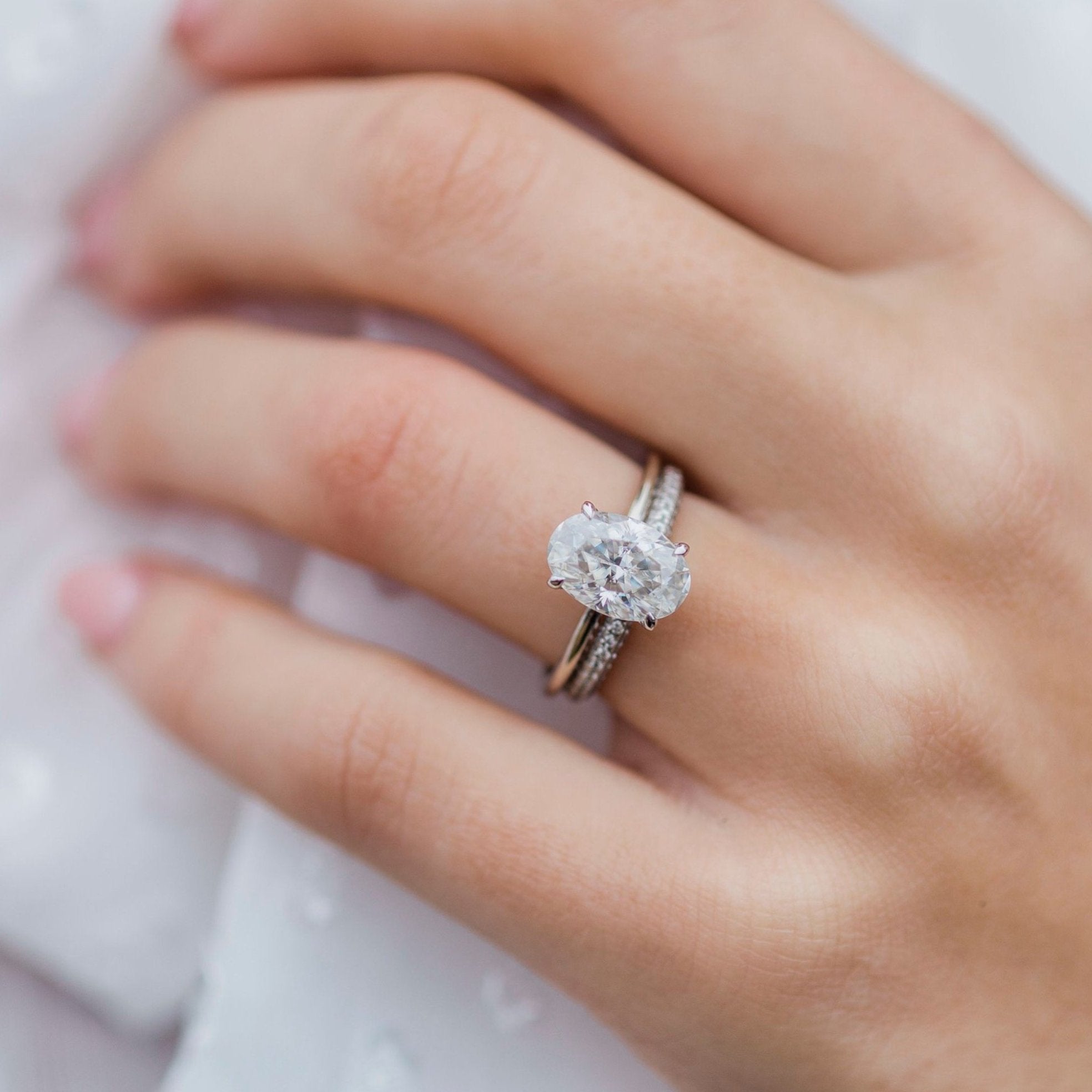 2.70 CT Oval Moissanite Solitaire Engagement Ring