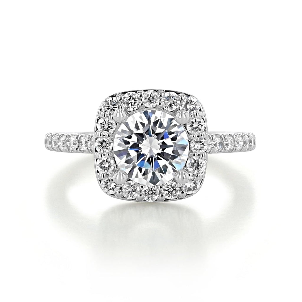 1.20CT Round Cut Unique Setting Moissanite Engagement Ring