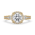 Art Deco Round Halo Engagement Ring
