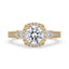 Art Deco Round Halo Engagement Ring