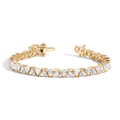 Trillion Cut Moissanite Diamond Tennis bracelets