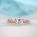 1.0CT Round Cut vintage Style Moissanite Engagement Ring