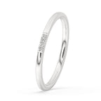 3 Stone Wedding Band - Minimalist Style